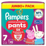 Sainsburys Pampers Premium Protection Nappy Pants Size 7 Baby Diapers 40 Pack- Buy online at McGrocer