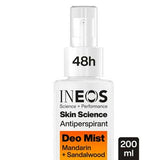 Sainsburys Ineos Skin Science Mandarin Sandalwood Antiperspirant Deodorant Mist 200ml- Buy online at McGrocer