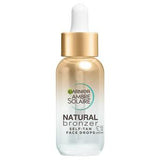 Sainsburys Garnier Ambre Solaire Self Tan Face Drops Natural Bronze 30ml- Buy online at McGrocer