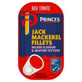 Princes Jack Mackerel Fillets Rich Tomato 125g imported from the UK