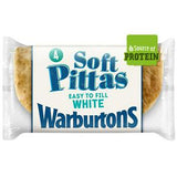Warburtons hvite, myke pitabrød med extra virgin olivenolje x4