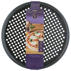 Sainsbury's black pizza tray 14 inch (British brand)