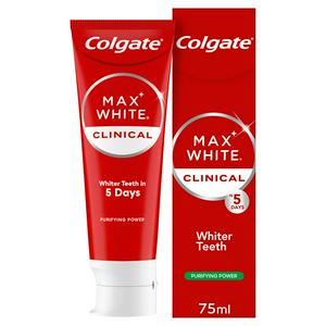 Colgate Max White Clinical teeth whitening toothpaste 75ml - British product