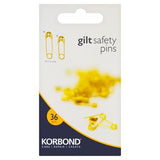 Sainsburys Korbond Care Repair Gilt Safety Pins Assorted Sizes 36 Pins- Buy online at McGrocer