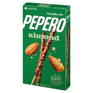 Lotte Pepero Almond & Chocolate Biscuit Sticks 32g, UK version