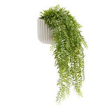 Sainsburys Sainsbury's Home Artificial Hanging Fern Green Ceramic Pot- Buy online at McGrocer