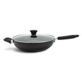 Sainsburys Habitat Aluminium Stirfry Pan Black 30cm Cookware- Buy online at McGrocer