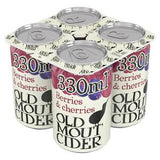 Old Mout Berries & Cherries Cider 4x330ml, imported from the UK