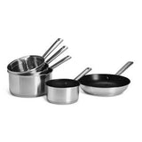 Sainsburys Habitat 5 Piece Stainless Steel Pan Set Cookware- Buy online at McGrocer