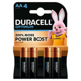 Sainsburys Duracell Optimum AA Alkaline Batteries Pack of 4- Buy online at McGrocer
