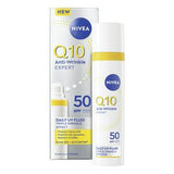 Sainsburys Nivea Q10 Anti-Wrinkle Expert Daily UV Face Fluid SPF 50 40ml- Buy online at McGrocer