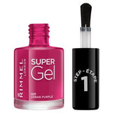 Rimmel London Super Gel Nail Polish 025 Urban Purple 12ml, imported from the UK