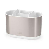 Sainsburys Joseph Joseph Duo Steel Toothbrush Caddy Chrome Bathroom Storage- Buy online at McGrocer