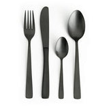 Habitat satin black cutlery set 16pc, UK version