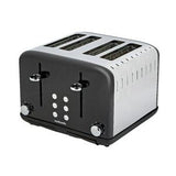 Sainsburys Cookworks Metal Pyramid 4 Slice Toaster Black- Buy online at McGrocer