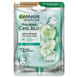 Sainsburys Garnier Anti-Fatigue Hyaluronic Acid & Icy Cucumber Cryo Jelly Sheet Mask- Buy online at McGrocer
