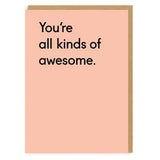 Sainsburys Ohh Deer All Kinds of Awesome Pink Greeting Card 10.5 x 14.8cm- Buy online at McGrocer
