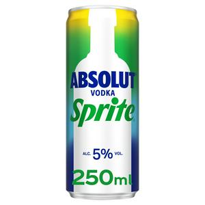 Absolut Vodka and Sprite ready-to-drink cocktail 250ml - British product