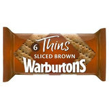 Warburtons Brown Sandwich Thins 6er-Packung Brötchen