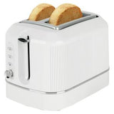 Cookworks Texture Tilly Toaster für 2 Scheiben, Weiß