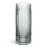 Habitat tall ribbed glass vase clear 30cm, UK version