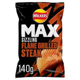 Walkers Max Flame Grilled Steak crisps 140g (British brand)