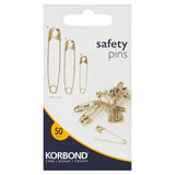 Sainsburys Korbond Care & Repair Safety Pins Assorted Sizes Sewing 50 Pins- Buy online at McGrocer