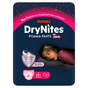 Huggies DryNites Girls Pyjama Pants Bedwetting Frozen Design 48-60kg x9