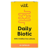 Sainsburys Vitl Daily Biotic Capsules Probiotic Supplement 30 Count- Buy online at McGrocer