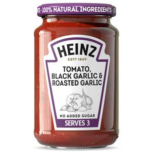 Sainsburys Heinz Tomato Black Garlic Roasted Garlic Pasta Sauce 350g- Buy online at McGrocer