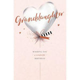 Sainsburys Carlton Happy Birthday Granddaughter Greeting Card Heart Balloon 22.9cm H x 14.9cm W- Buy online at McGrocer