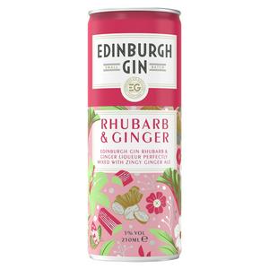 Edinburgh Gin Rhubarb & Ginger Gin Liqueur Ready to Drink Cocktail 250ml