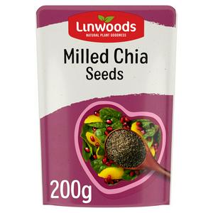 Linwoods milled organic chia seeds 200g pouch, UK version