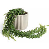 Sainsburys Habitat Artificial Trailing Plant String of Pearls Ribbed Ceramic Pot H 56cm- Buy online at McGrocer