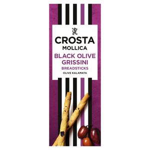 Crosta & Mollica Black Olive Grissini Breadsticks 140g - British product