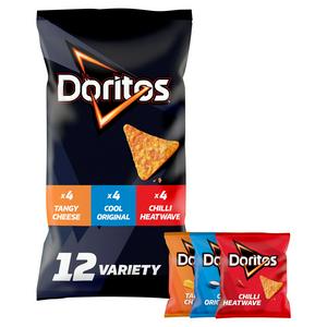 Doritos tortilla chips variety pack 12 x 30g - British product