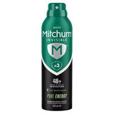 Sainsburys Mitchum Invisible Men Pure Energy Antiperspirant Spray 200ml- Buy online at McGrocer