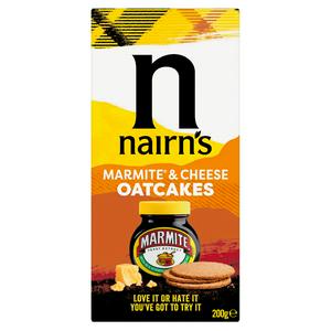 Nairn's Marmite Cheese Oatcakes 200g, imported from the UK