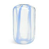 Habitat Art Glass Stripe Vase - Blue