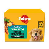 Sainsburys Pedigree Vitality+ Adult Wet Dog Food Selection Pouches 12 x 85g- Buy online at McGrocer