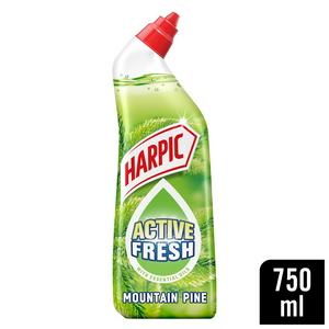 Sainsburys Harpic Active Fresh Mountain Pine Toalettrens Gel 750ml- Kjøp online på McGrocer