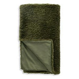 Sainsburys Habitat Moss green shearling Throw 125x150 cm- Buy online at McGrocer