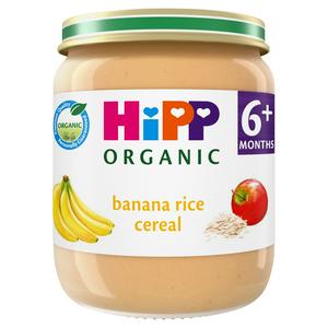 HiPP Organic Banana Rice Cereal 125g Jar, imported from the UK