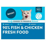 Sainsburys Boost 90% Fish Chicken Fresh Food Adult Cat Tray 150g- Buy online at McGrocer