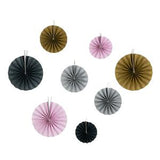 Sainsburys Habitat Glam Paper Fans Pack of 8 Party Decorations- Buy online at McGrocer