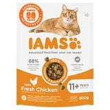 IAMS senior dry cat food 800g, imported from the UK