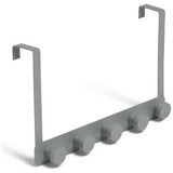 Habitat Over Door Set 5 Grey Chrome Hooks, UK version