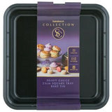 Sainsburys Sainsbury's Square Tray Bake Tin Black Non-Stick 23cm- Buy online at McGrocer
