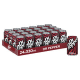 Dr Pepper sparkling soft drink 24 x 330ml cans - British product