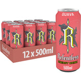 Relentless Guava energy drink 12 pack 500ml, imported from the UK